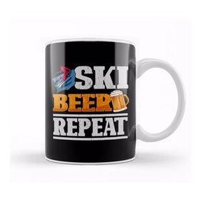Baskı Dükkanı Funny Ski Beer Repeat Skiing Skiers Kupa