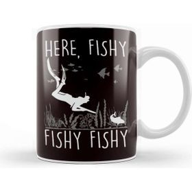 Baskı Dükkanı Funny Spearfishing Freedive Fishing Hunting Spearfisher Fish Kupa