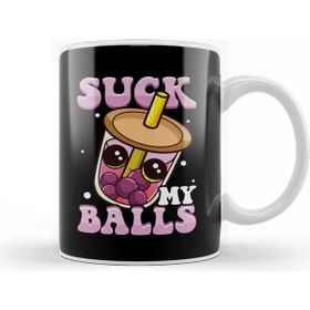 Baskı Dükkanı Funny Suck My Balls Boba Tea Pun Kupa