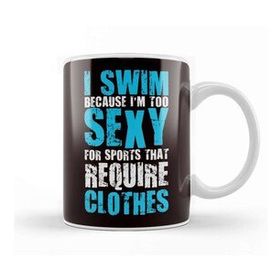 Baskı Dükkanı Funny Swimmer Water Sports Indoor Freestyle Swimming Pool Kupa
