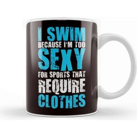 Baskı Dükkanı Funny Swimmer Water Sports Indoor Freestyle Swimming Pool Kupa