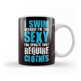 Baskı Dükkanı Funny Swimmer Water Sports Indoor Freestyle Swimming Pool Kupa