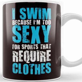 Baskı Dükkanı Funny Swimmer Water Sports Indoor Freestyle Swimming Pool Kupa