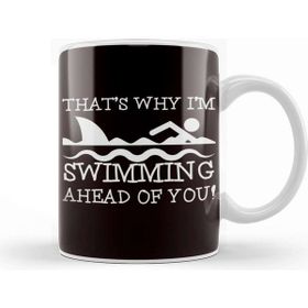 Baskı Dükkanı Funny Swimming Shark Swim Swimmer Water Sports Athlete Coach Kupa