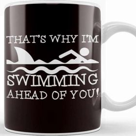 Baskı Dükkanı Funny Swimming Shark Swim Swimmer Water Sports Athlete Coach Kupa