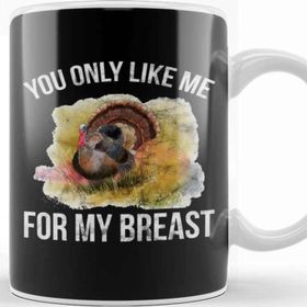 Baskı Dükkanı Funny Thanksgiving You Only Like Me For My Breast Kupa