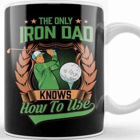 Baskı Dükkanı Funny The Only Iron Dad Knows How To Use Golf Club Kupa