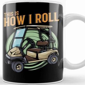 Baskı Dükkanı Funny This Is How I Roll Golf Cart Pun Golfer Kupa
