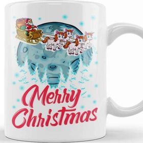 Baskı Dükkanı Funny Unicorn Santa Merry Christmas Gift Xmas 01 Kupa