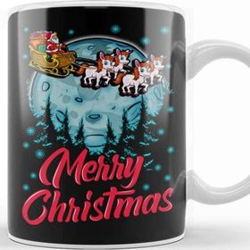 Baskı Dükkanı Funny Unicorn Santa Merry Christmas Gift Xmas Kupa