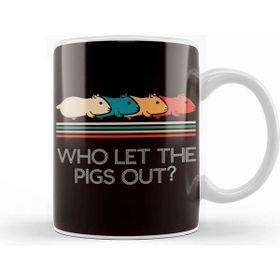 Baskı Dükkanı Funny Who Let Pigs Out Guinea Pig Pets Rodent Kupa