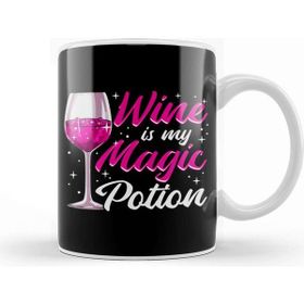 Baskı Dükkanı Funny Wine Is My Magic Potion Halloween Wino Pun Kupa