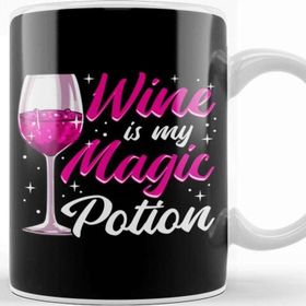 Baskı Dükkanı Funny Wine Is My Magic Potion Halloween Wino Pun Kupa