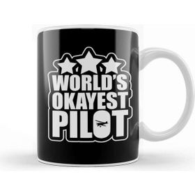Baskı Dükkanı Funny World S Okayest Pilot Airplane Piloting Pun Kupa