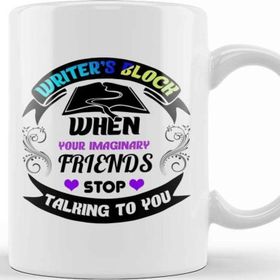 Baskı Dükkanı Funny Writer S Block Imaginary Friends Kupa
