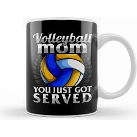Baskı Dükkanı Funny You Just Got Served Volleyball Mom Serve Pun Kupa