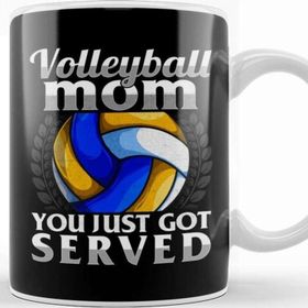 Baskı Dükkanı Funny You Just Got Served Volleyball Mom Serve Pun Kupa