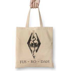 Baskı Dükkanı Fus Ro Dah Bez Kadın Günlük Çanta