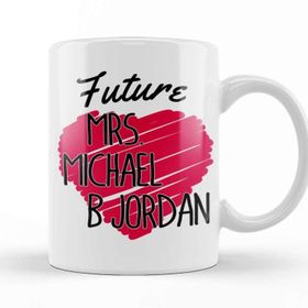 Baskı Dükkanı Future Mrs Michael B Jordan Love Heart Kupa