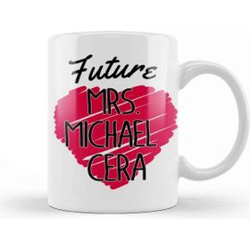 Baskı Dükkanı Future Mrs Michael Cera Love Heart Kupa
