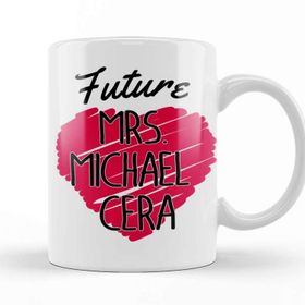 Baskı Dükkanı Future Mrs Michael Cera Love Heart Kupa