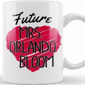 Baskı Dükkanı Future Mrs Orlando Bloom Love Heart Kupa