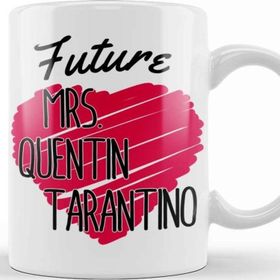 Baskı Dükkanı Future Mrs Quentin Tarantino Love Heart Kupa