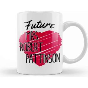 Baskı Dükkanı Future Mrs Robert Pattinson Love Heart Kupa