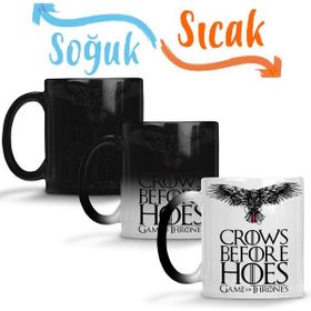 Baskı Dükkanı Game of Thrones Crows Before Hoes Got Sihirli Porselen Kupa