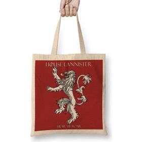 Baskı Dükkanı Game of Thrones House Lannister 2 Bez Çanta