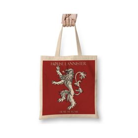 Baskı Dükkanı Game of Thrones House Lannister 2 Bez Çanta