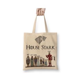 Baskı Dükkanı Game of Thrones House Stark and Tony Stark Bez Çanta