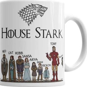 Baskı Dükkanı Game Of Thrones House Stark And Tony Stark Sihirli Porselen Kupa Bardak