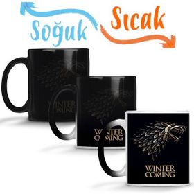 Baskı Dükkanı Game of Thrones is Coming Sihirli Porselen Kupa