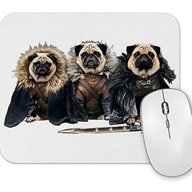 Baskı Dükkanı Game of Thrones Pug of Thrones Köpek Mouse Pad