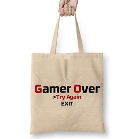 Baskı Dükkanı Game Over Bez Çanta