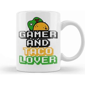 Baskı Dükkanı Gamer and Taco Lover Funny Quotes Kupa