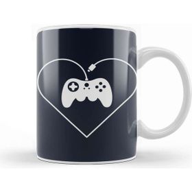 Baskı Dükkanı Gamer Fan D Pad Heart Kupa