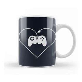 Baskı Dükkanı Gamer Fan D Pad Heart Kupa