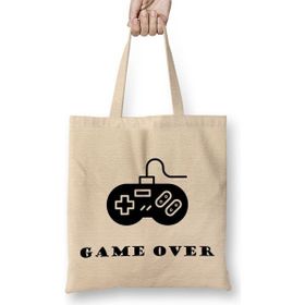 Baskı Dükkanı Gamer Game Over Bez Çanta
