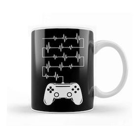 Baskı Dükkanı Gamer Heartbeat Video Game Lover 01 Kupa