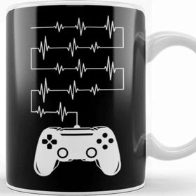 Baskı Dükkanı Gamer Heartbeat Video Game Lover 01 Kupa