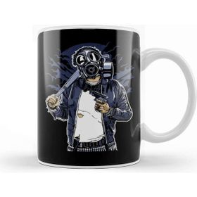 Baskı Dükkanı Gangster Gas Mask Bastard Bastard Kupa