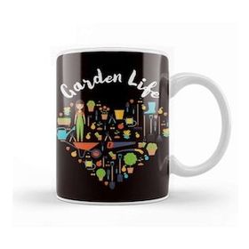 Baskı Dükkanı Garden Life Gardening Tools Heart Gardener Lady Landscaper Kupa