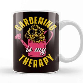 Baskı Dükkanı Gardening Therapy Watering Can Garden Gardener Flowers Lawn Kupa