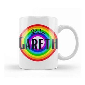 Baskı Dükkanı Gareth Bale Vintage Retro Rainbow Style Kupa