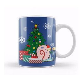 Baskı Dükkanı Gary Around the Christmas Tree Spongebob Kupa