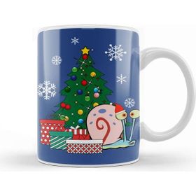 Baskı Dükkanı Gary Around the Christmas Tree Spongebob Kupa