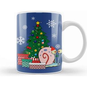 Baskı Dükkanı Gary Around the Christmas Tree Spongebob Kupa