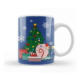 Baskı Dükkanı Gary Around the Christmas Tree Spongebob Kupa